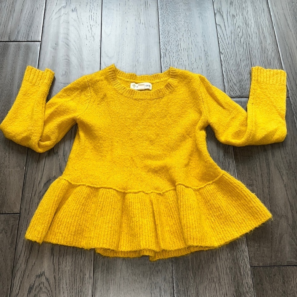 Girls Tucker + Tate ruffle peplum sweater